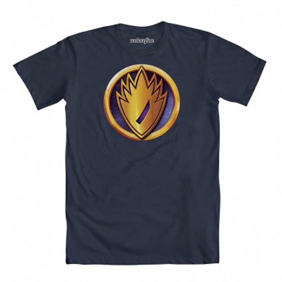 Guardians Of The Galaxy Rocket Raccoon Logo Navy T-Shirt Large