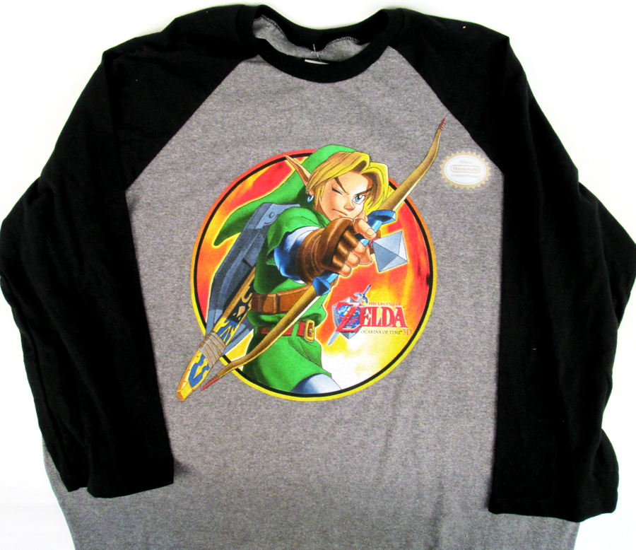 Legend Of Zelda Ocarina Of Time Link Raglan Shirt Medium