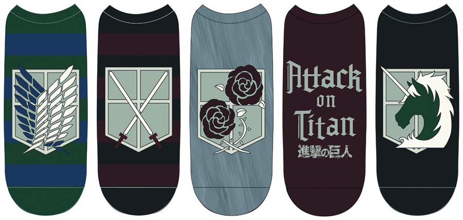 Attack On Titan Ladies Low Cut Socks 5-Pack