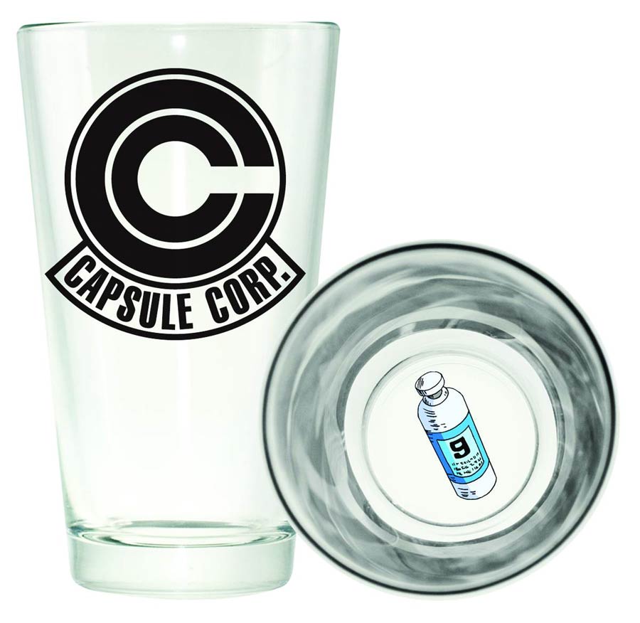 Dragon Ball Z Bottom Print Pint Glass - Capsule Corp