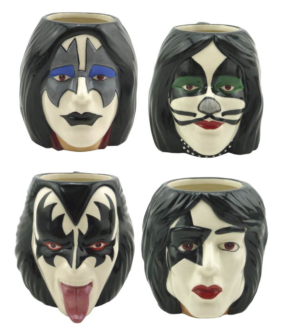 KISS Molded Mug 4-Pack Set