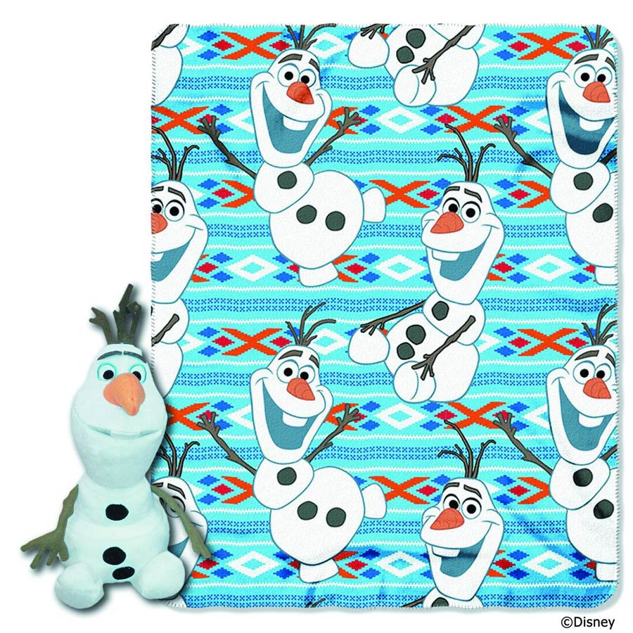 Frozen Hugger Plush Pillow With Fleece Throw Blanket - Olaf