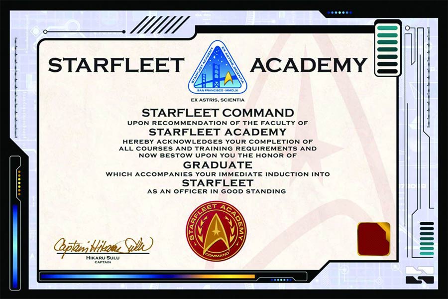 Star Trek Starfleet Certificate Poster Wall Poster