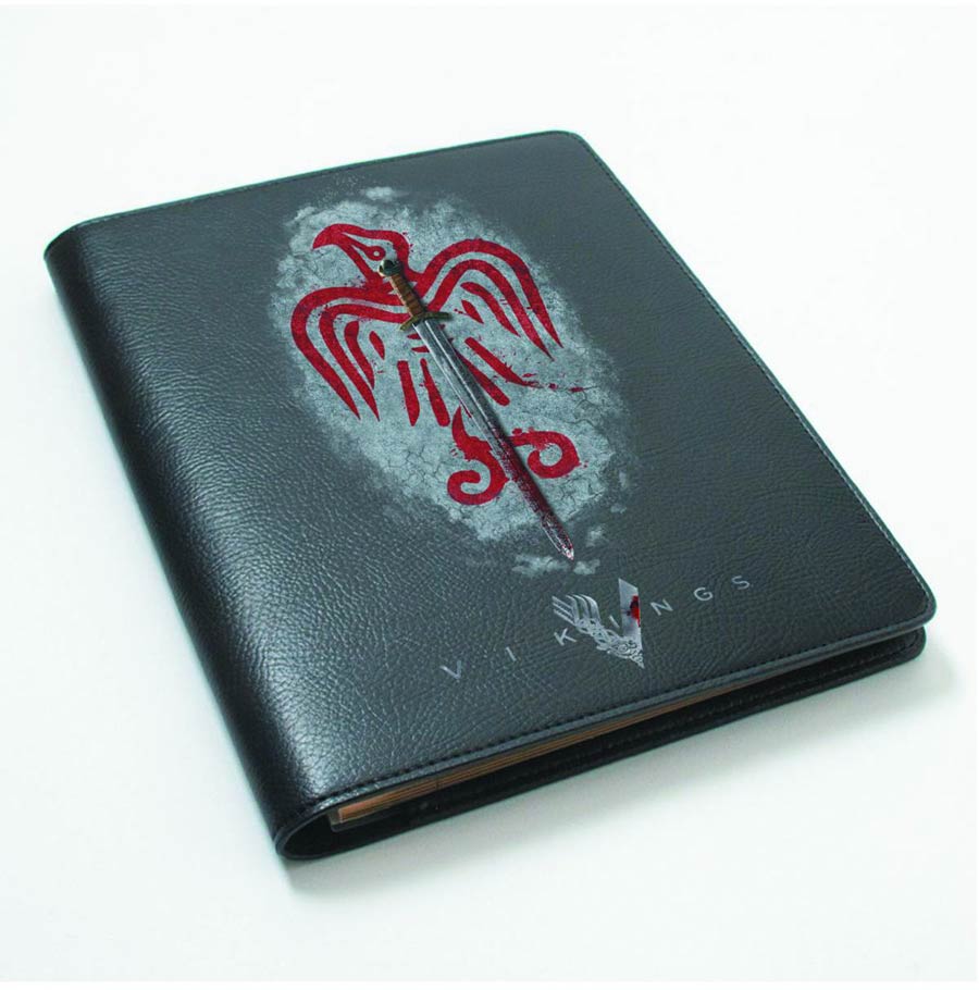 Vikings Grey Sword Pleather Notebook