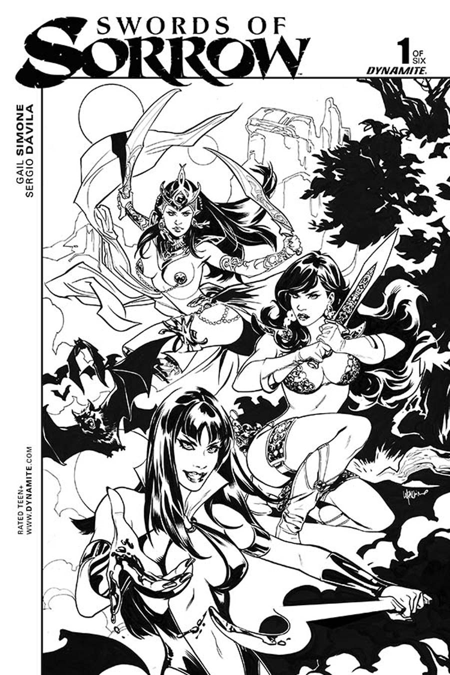 Swords Of Sorrow #1 Cover J Incentive Emanuela Lupacchino Black & White Cover