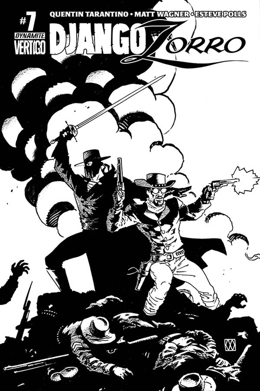 Django Zorro #7 Cover E Incentive Matt Wagner Black & White Cover