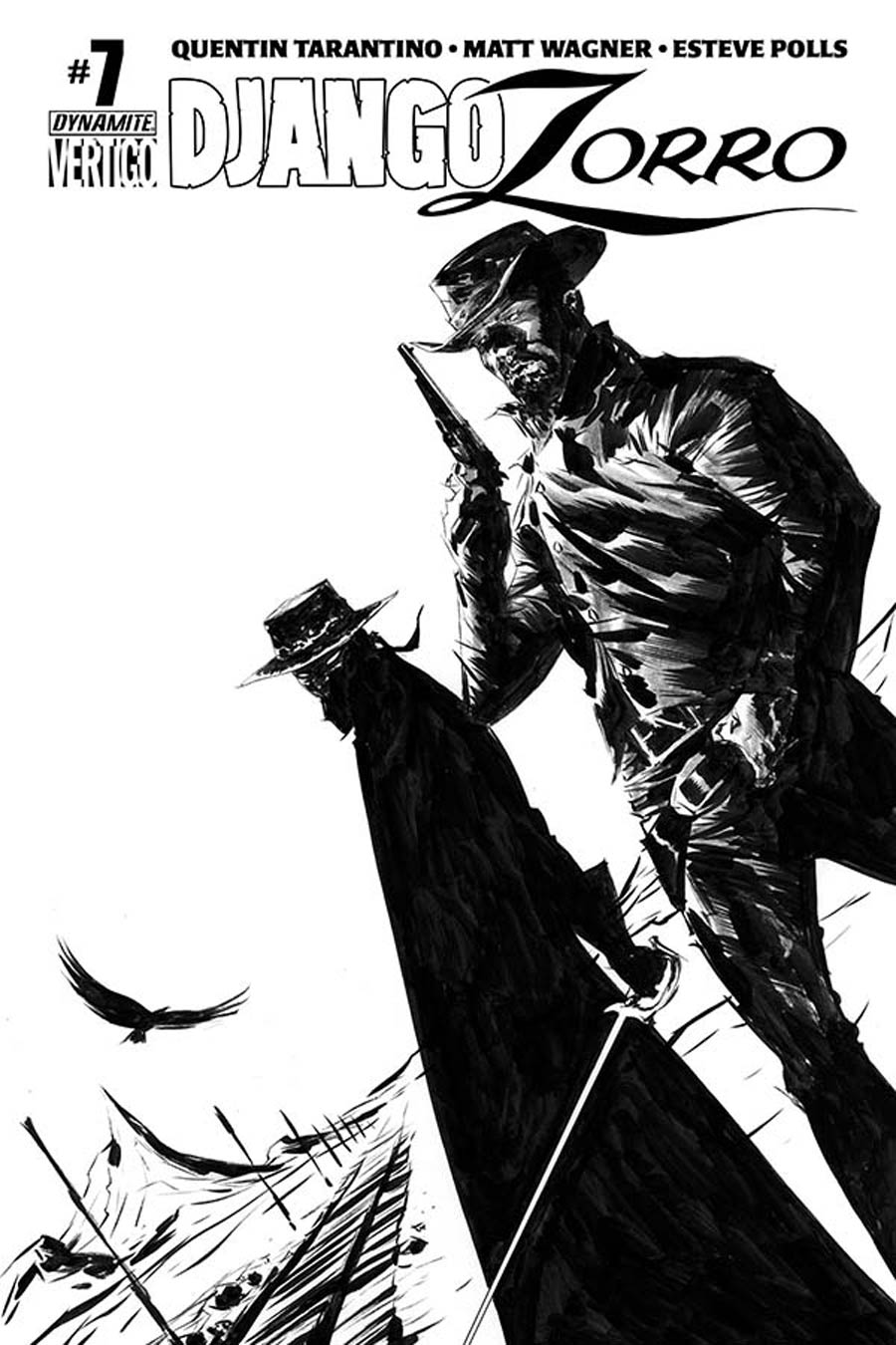 Django Zorro #7 Cover F Incentive Jae Lee Black & White Cover