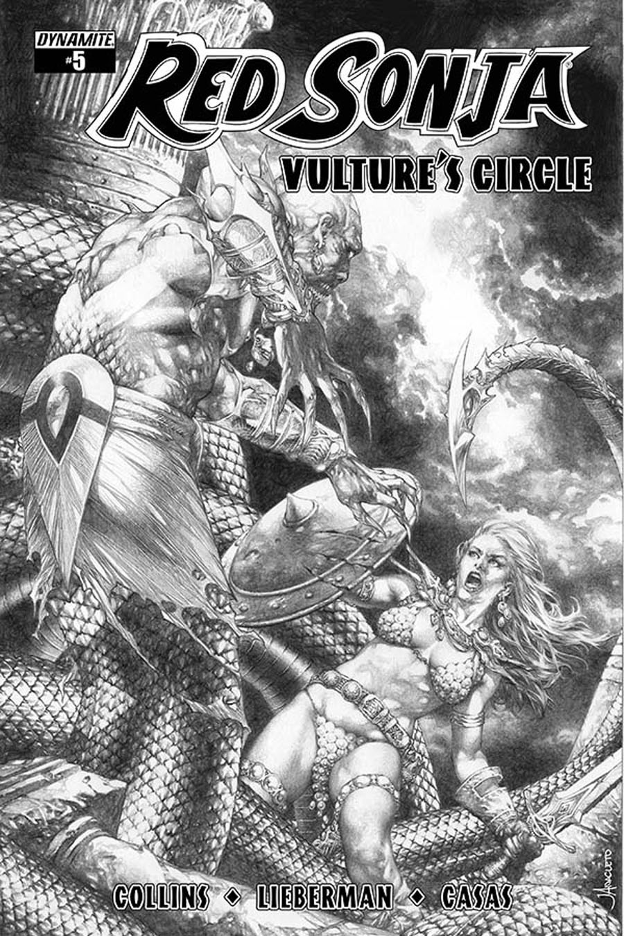 Red Sonja Vultures Circle #5 Cover D Incentive Jay Anacleto Black & White Cover