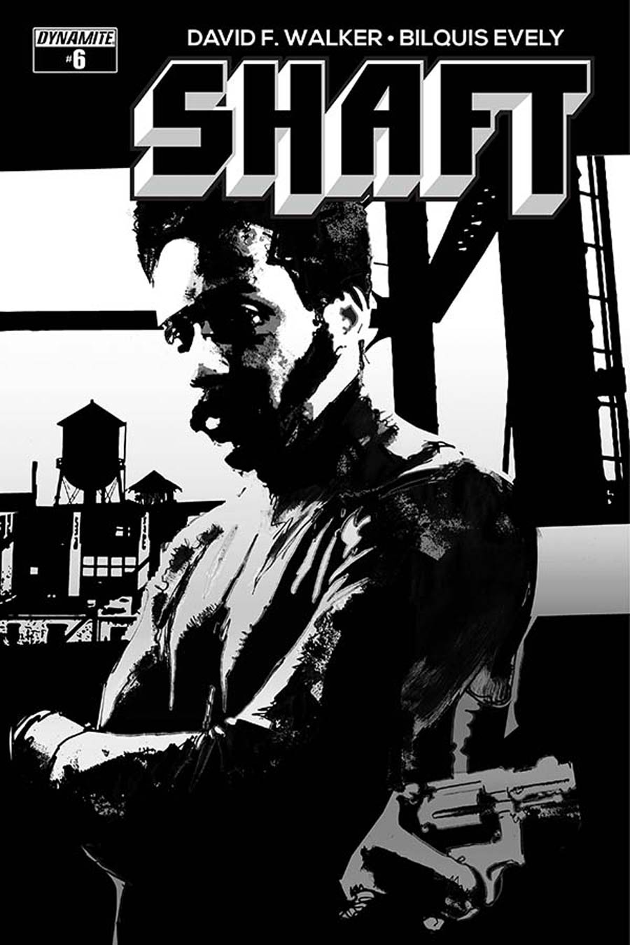 Shaft #6 Cover D Incentive Bill Sienkiewicz Black & White Cover