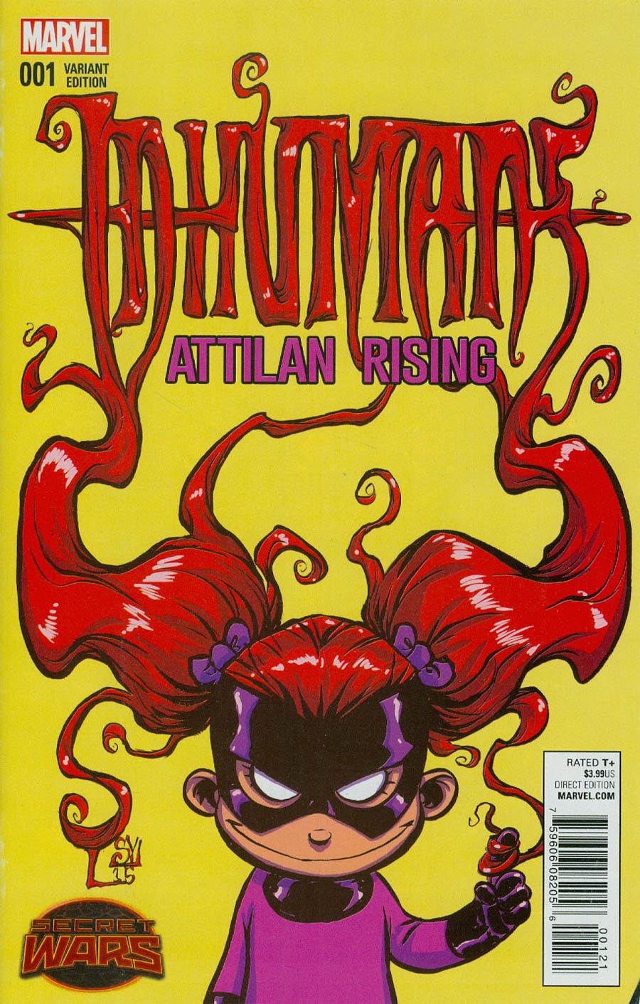 Inhumans Attilan Rising #1 Cover B Variant Skottie Young Baby Cover (Secret Wars Battleworld Tie-In)