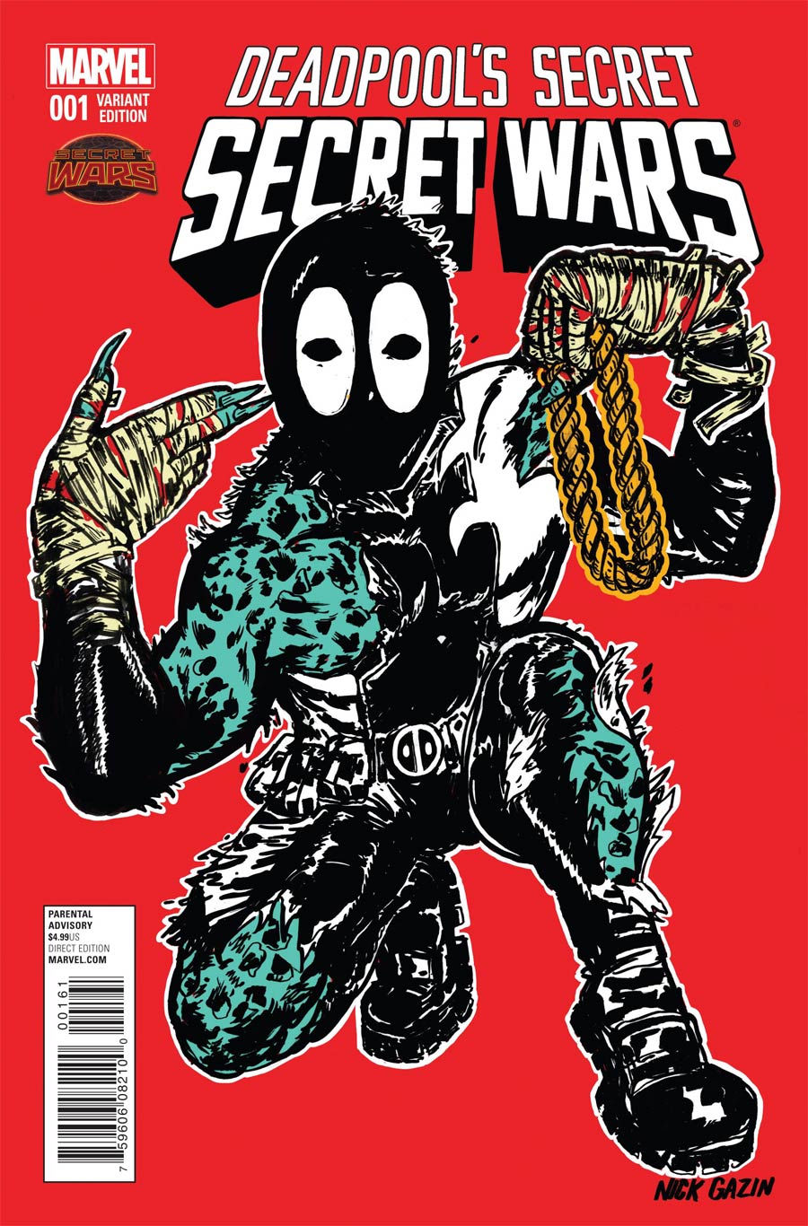 Deadpools Secret Secret Wars #1 Cover E Variant Nick Ganzin Album Artist Cover (Secret Wars Warzones Tie-In)