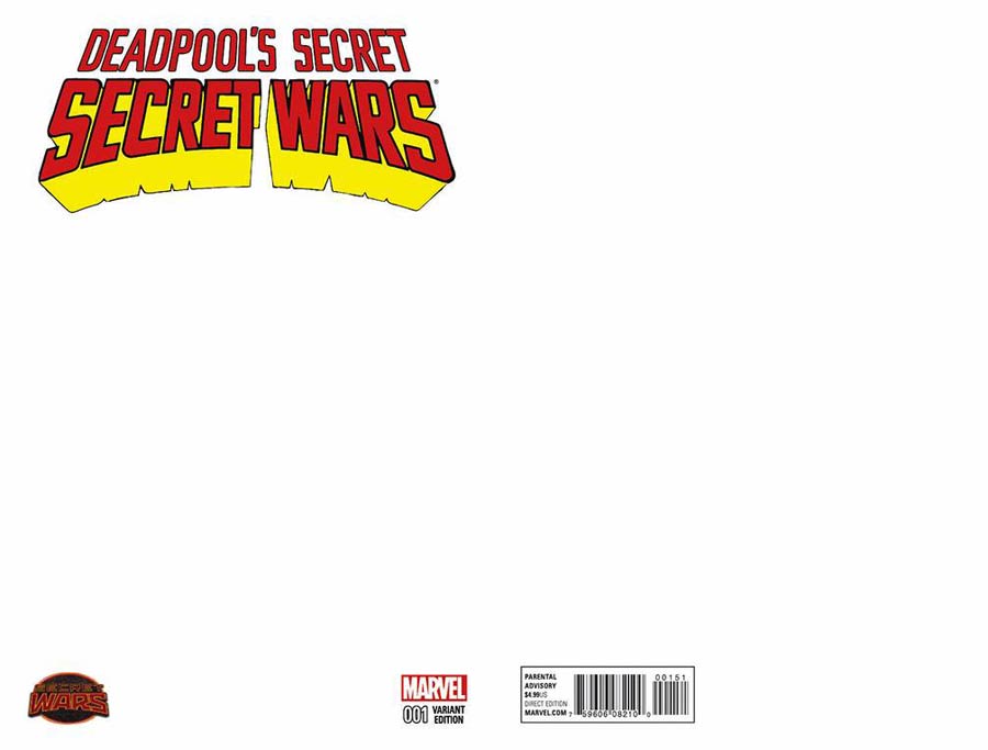 Deadpools Secret Secret Wars #1 Cover C Variant Blank Cover (Secret Wars Warzones Tie-In)