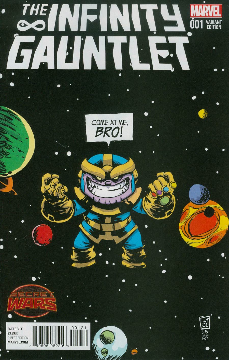 Infinity Gauntlet Vol 2 #1 Cover B Variant Skottie Young Baby Cover (Secret Wars Warzones Tie-In)