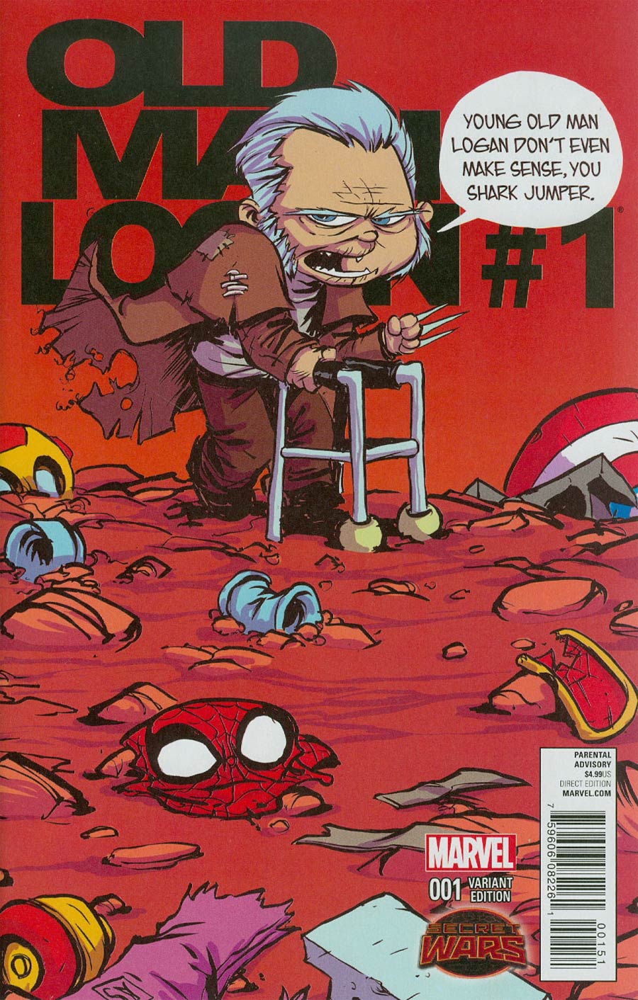 Old Man Logan #1 Cover B Variant Skottie Young Baby Cover (Secret Wars Warzones Tie-In)