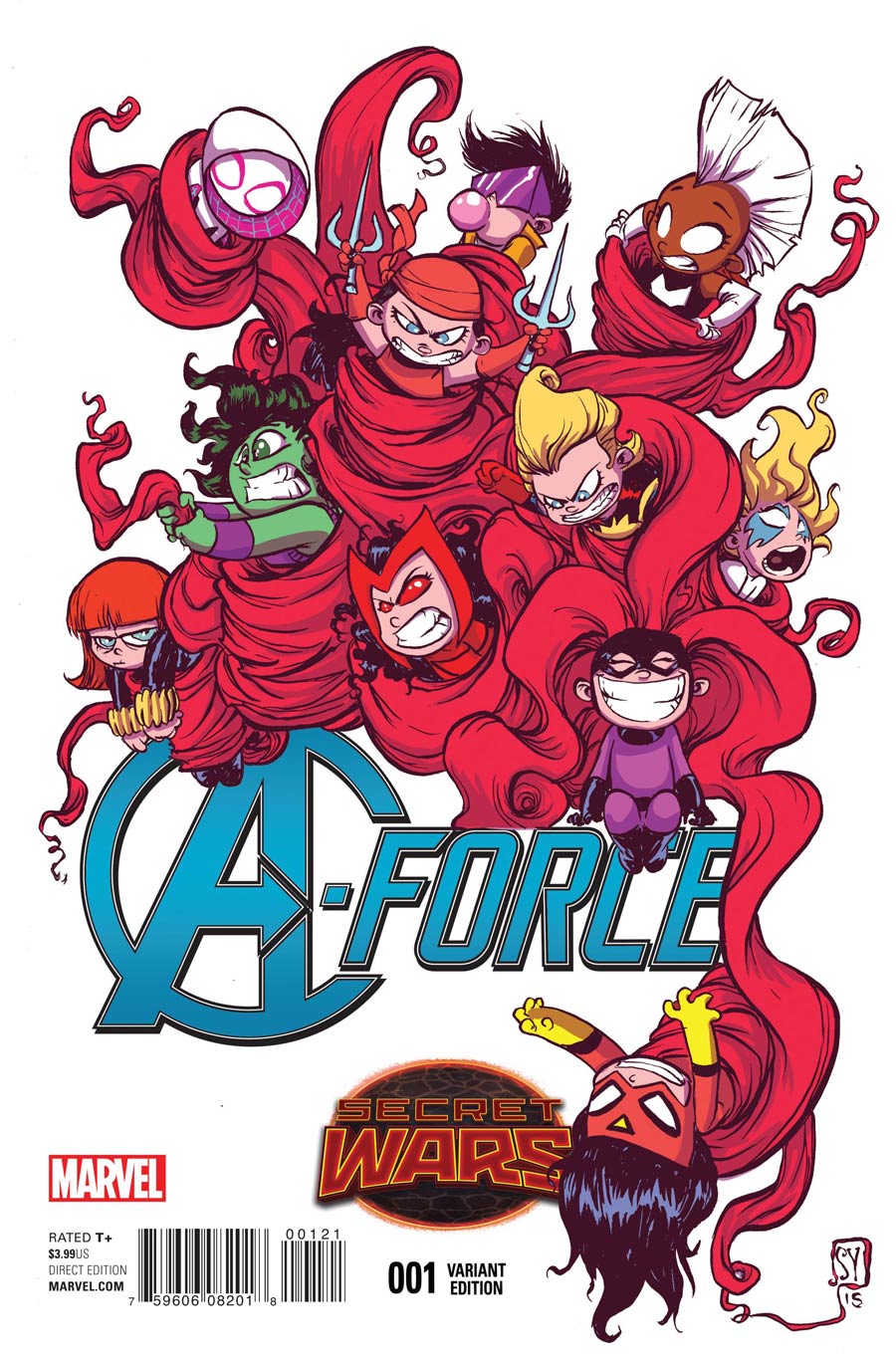 A-Force #1 Cover C Variant Skottie Young Baby Cover (Secret Wars Warzones Tie-In)