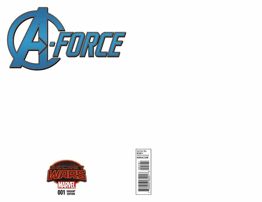 A-Force #1 Cover D Variant Blank Cover (Secret Wars Warzones Tie-In)