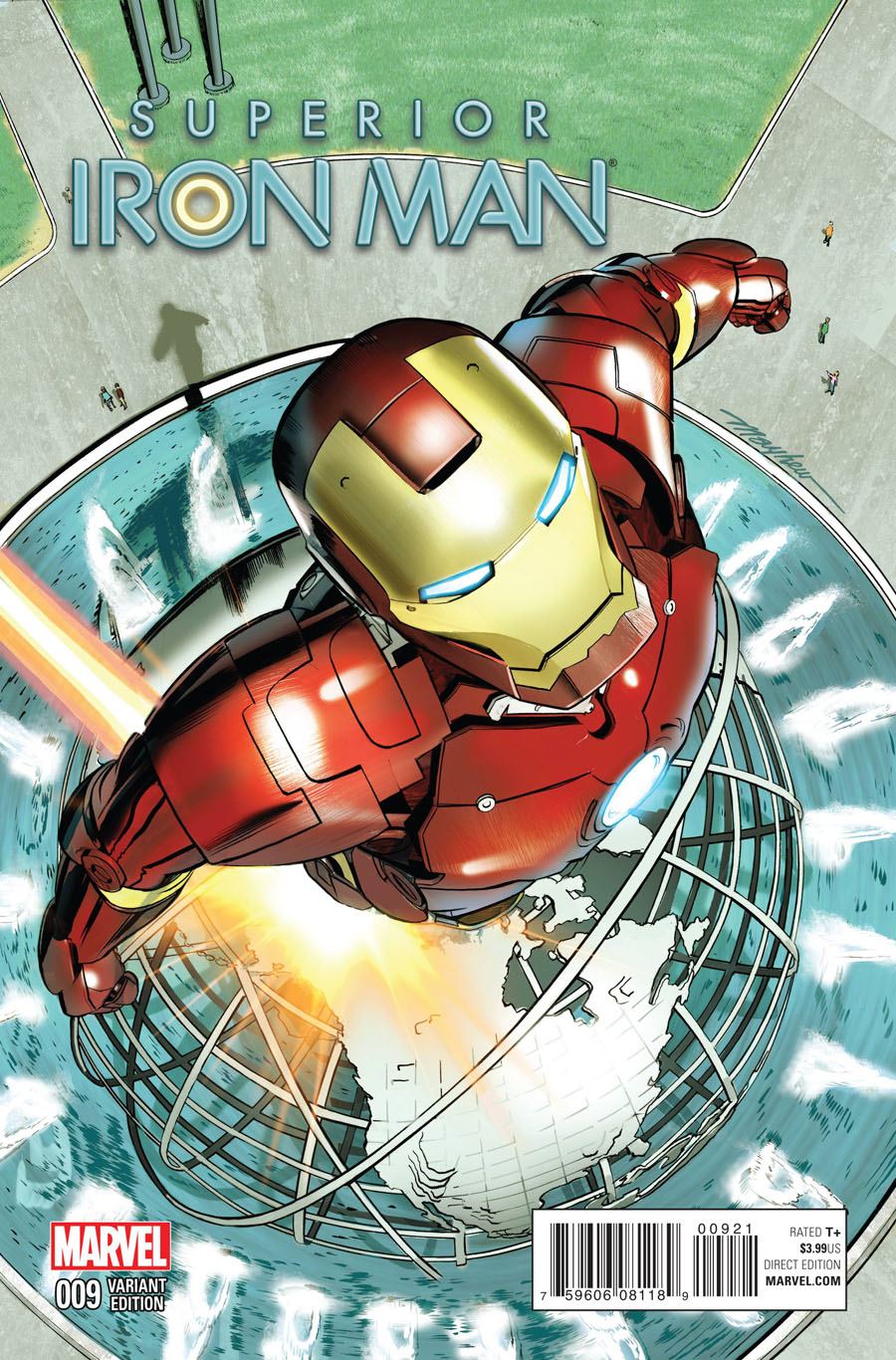 Superior Iron Man #9 Cover B Variant NYC Cover