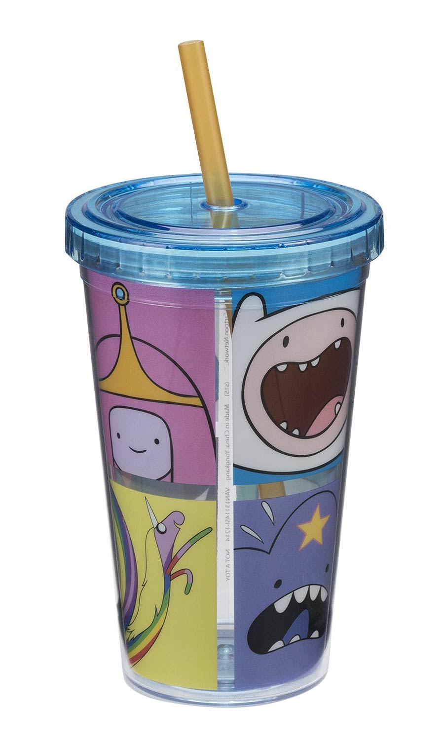 Adventure Time 12-Ounce Acrylic Travel Cup - Character Grid