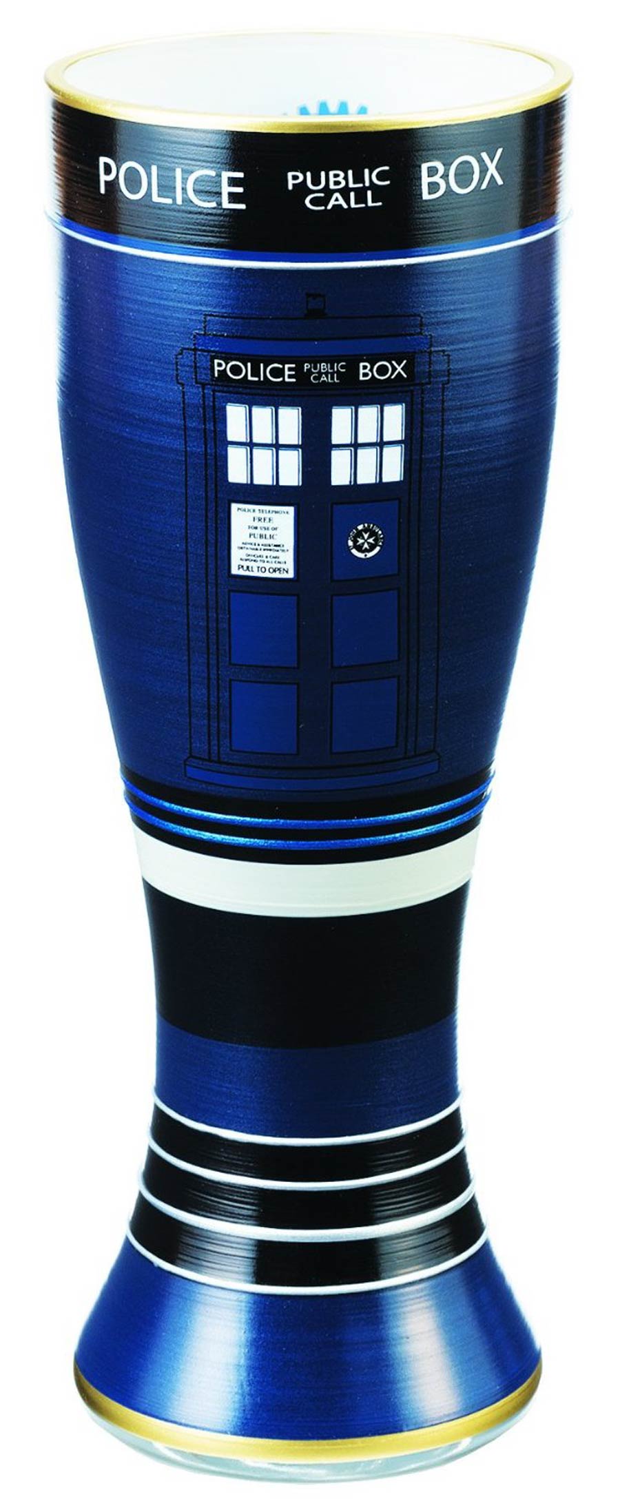 Doctor Who 20-Ounce Hand Painted Glass - TARDIS