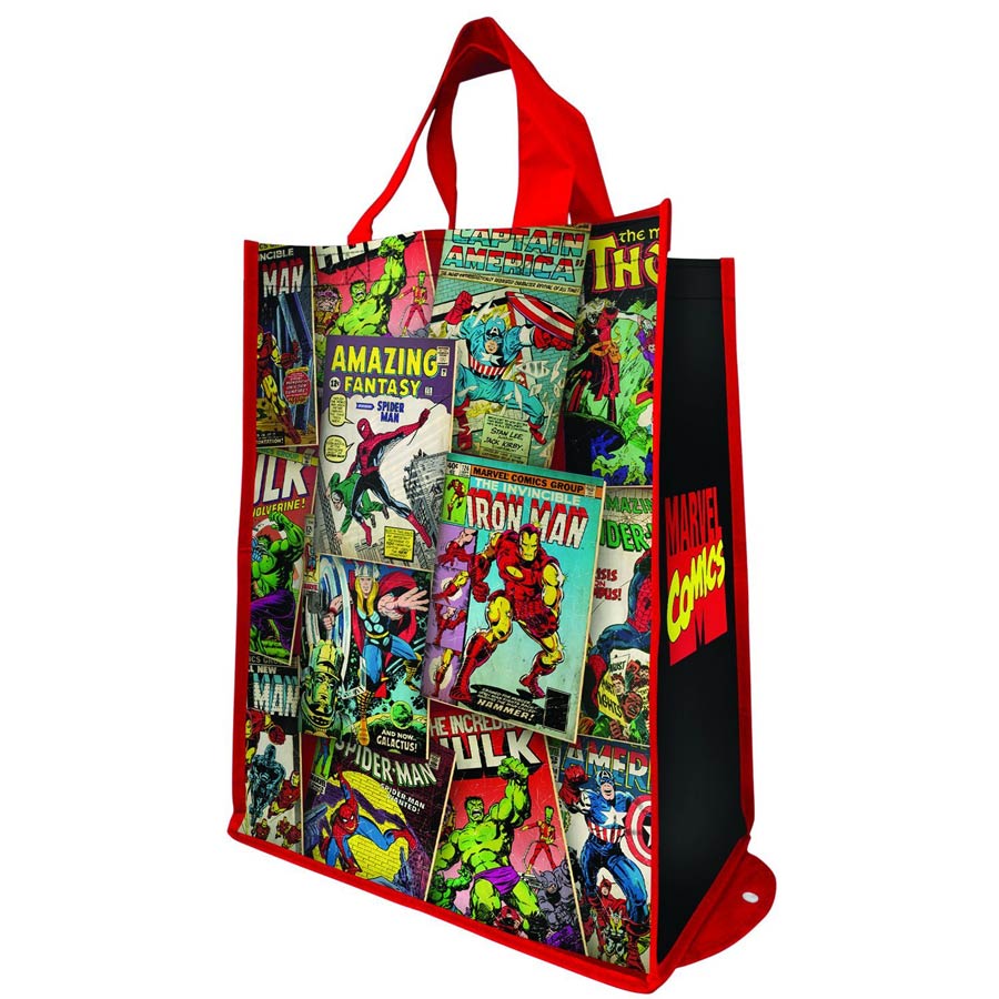 Marvel Comics Packable Shopper Tote - Comic Collage