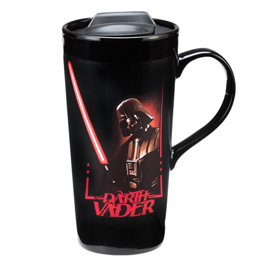 Star Wars 20-Ounce Heat Reactive Ceramic Travel Mug - Darth Vader