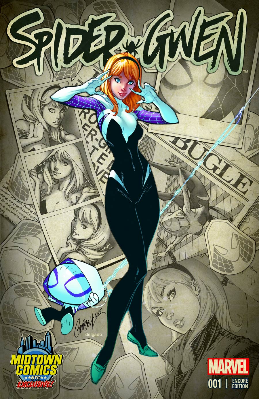 Spider-Gwen #1 Cover D Midtown Exclusive J Scott Campbell Encore Edition Variant Cover