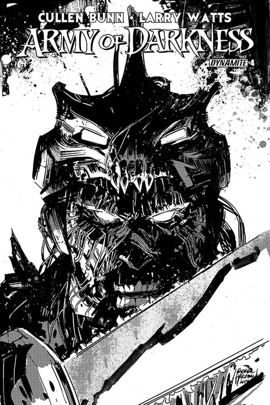 Army Of Darkness Vol 4 #4 Cover D Incentive Gabriel Hardman Black & White Cover