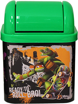 Teenage Mutant Ninja Turtles Flip Lid Desktop Tin - Skateboard Green