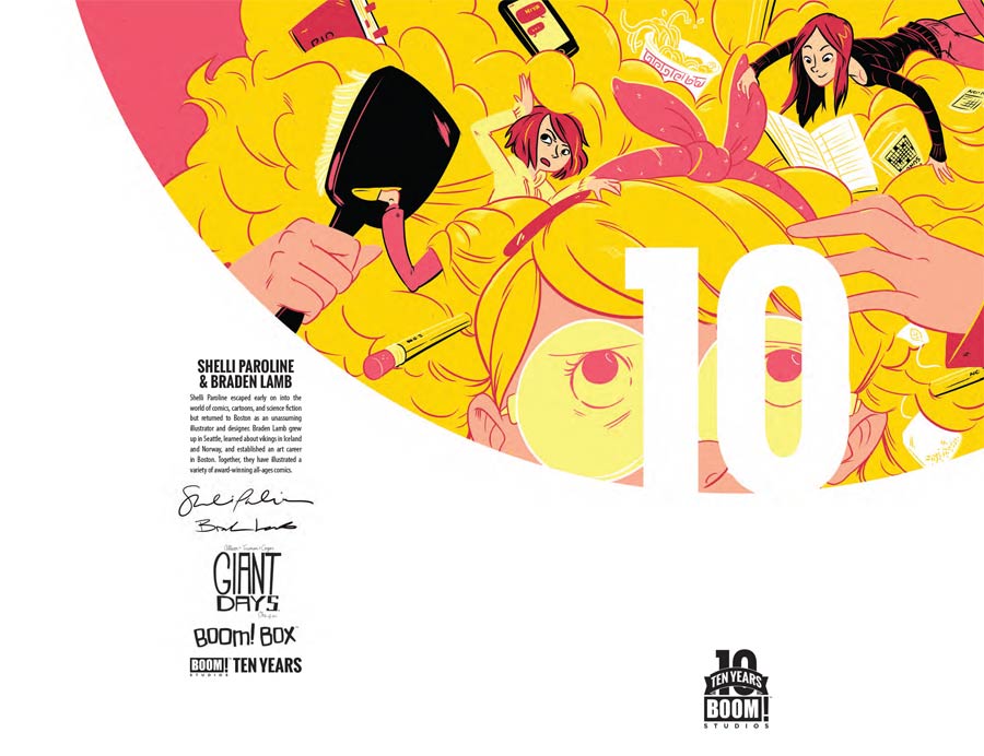 Giant Days #1 Cover B Incentive Shelli Paroline & Braden Lamb BOOM 10 Years Anniversary Virgin Variant Cover