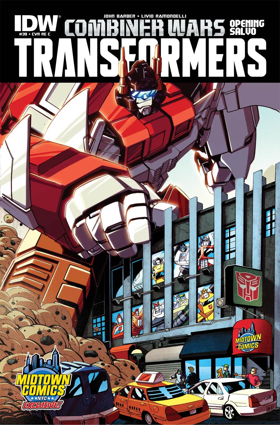 Transformers Vol 3 #39 Cover C Midtown Exclusive Variant Cover (Combiner Wars Opening Salvo)