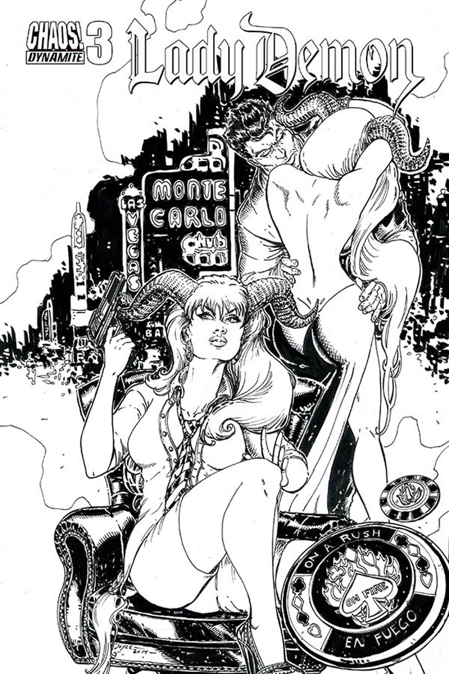 Lady Demon Vol 2 #3 Cover D Incentive Joyce Chin Black & White Cover