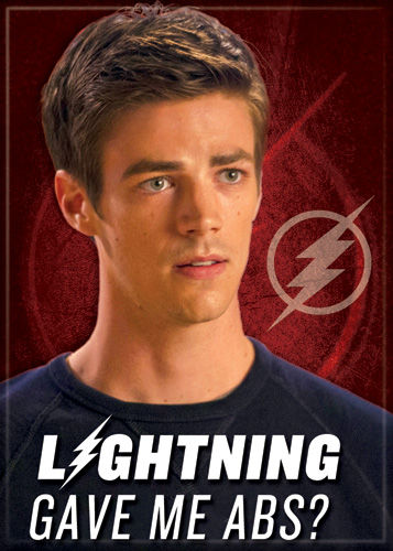 DC Comics 2.5x3.5-inch Magnet - Flash TV Lightning Gave Me Abs (71565DC)