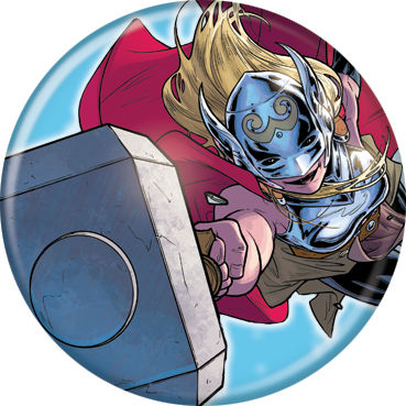 Marvel Comics 1.25-inch Button - Female Thor Flying (84392)