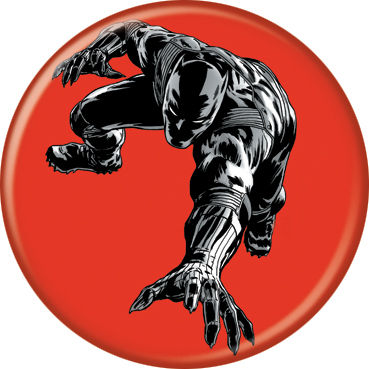 Marvel Comics 1.25-inch Button - Black Panther On Red (84402)