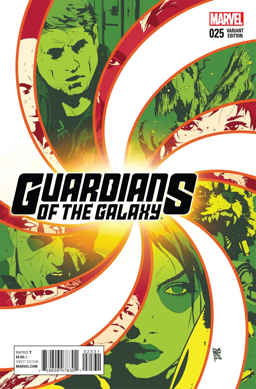 Guardians Of The Galaxy Vol 3 #25 Cover D Incentive Andrea Sorrentino Variant Cover (Black Vortex Part 7)