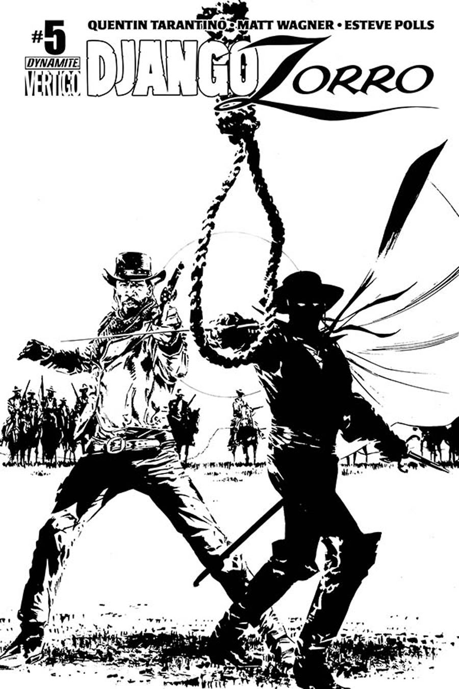 Django Zorro #5 Cover E Incentive Butch Guice Black & White Cover