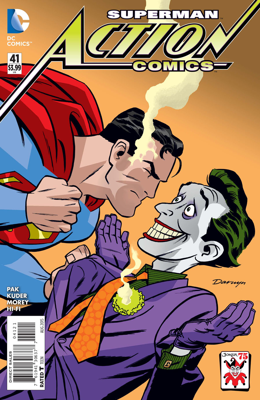 Action Comics Vol 2 #41 Cover B Variant Darwyn Cooke The Joker 75th Anniversary Cover