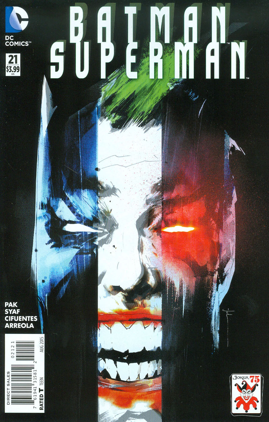 Batman Superman #21 Cover B Variant Jock The Joker 75th Anniversary Cover