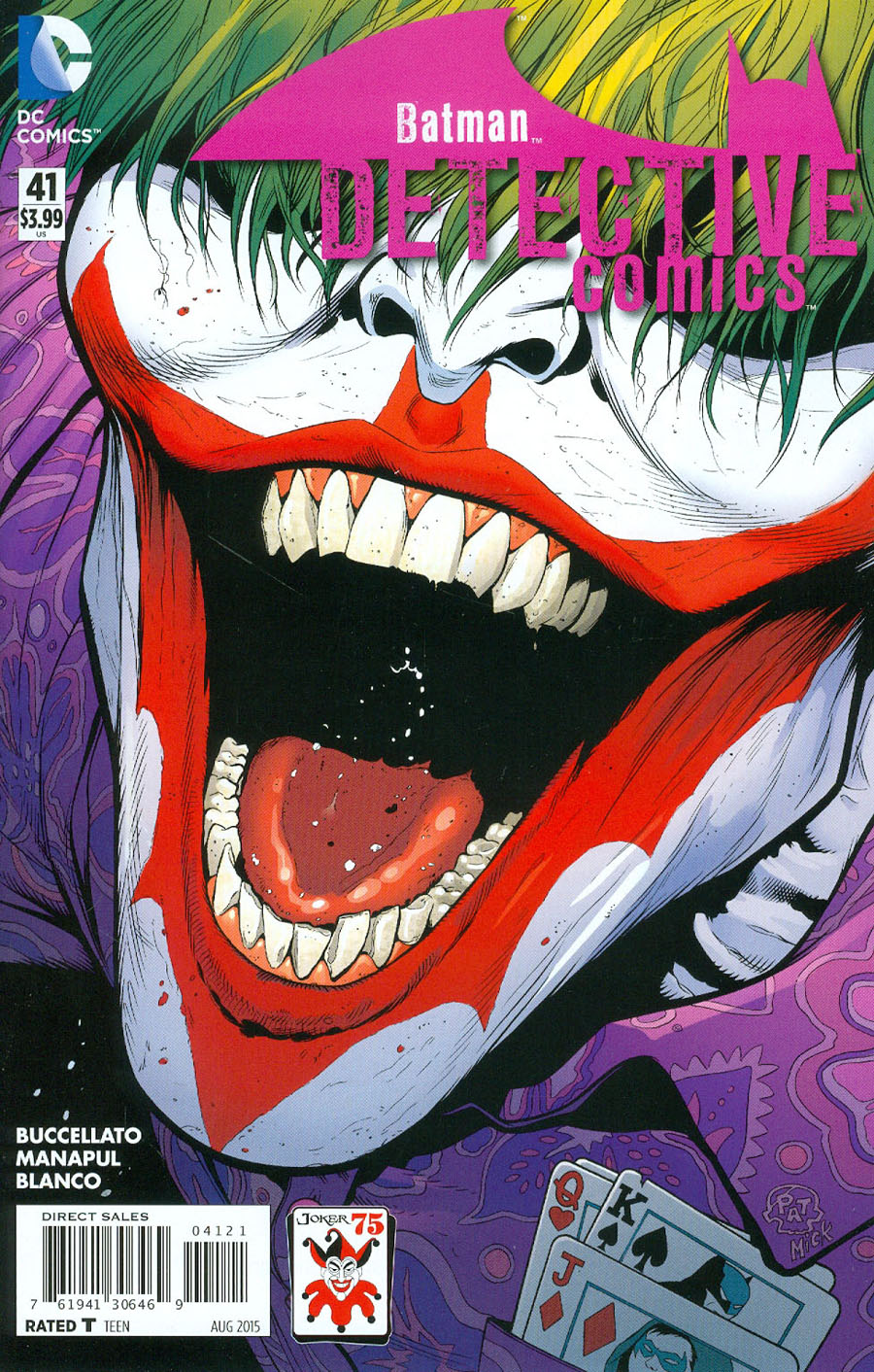 Detective Comics Vol 2 #41 Cover B Variant Patrick Gleason The Joker 75th Anniversary Cover