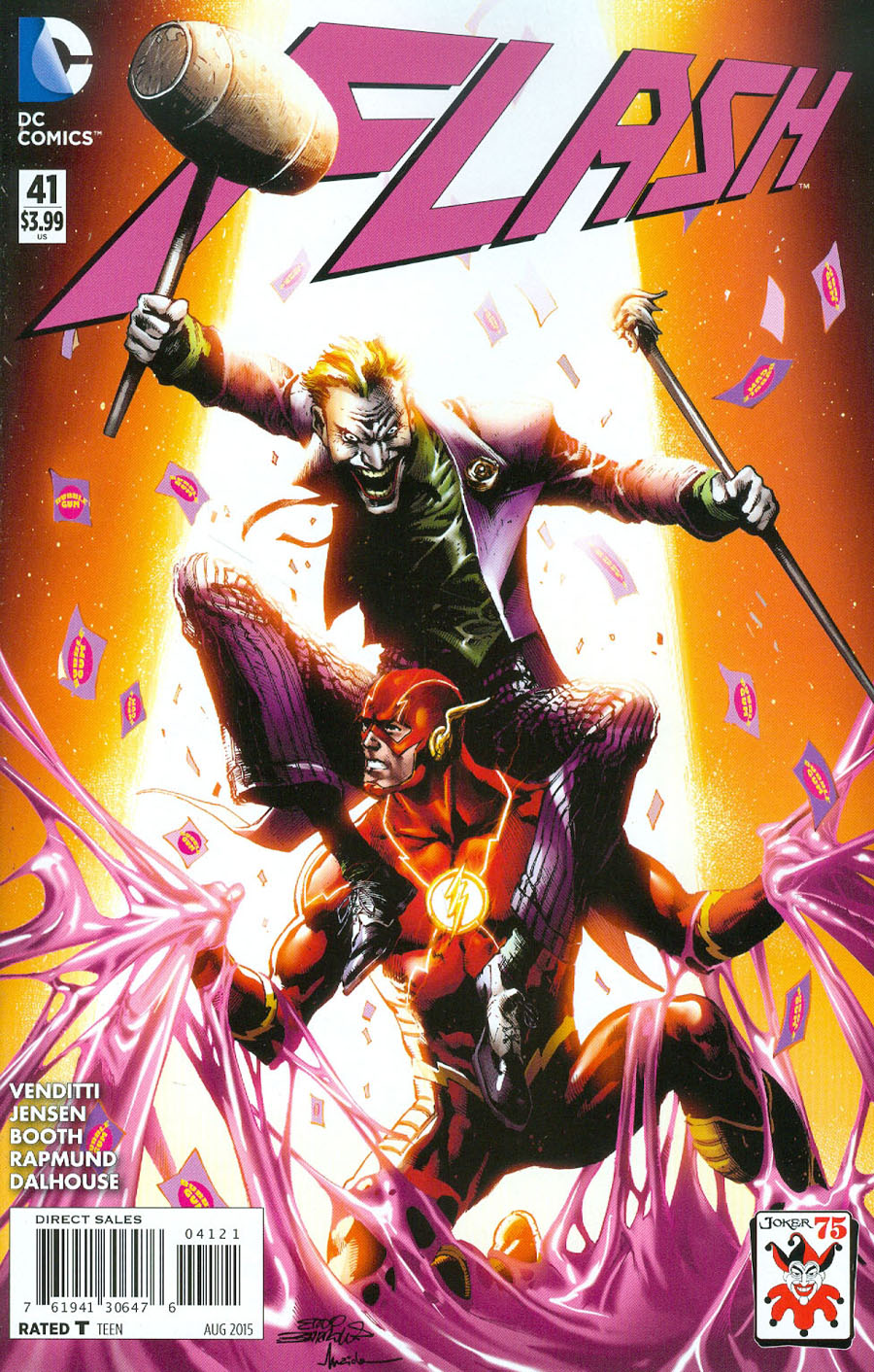 Flash Vol 4 #41 Cover B Variant Eddy Barrows The Joker 75th Anniversary Cover