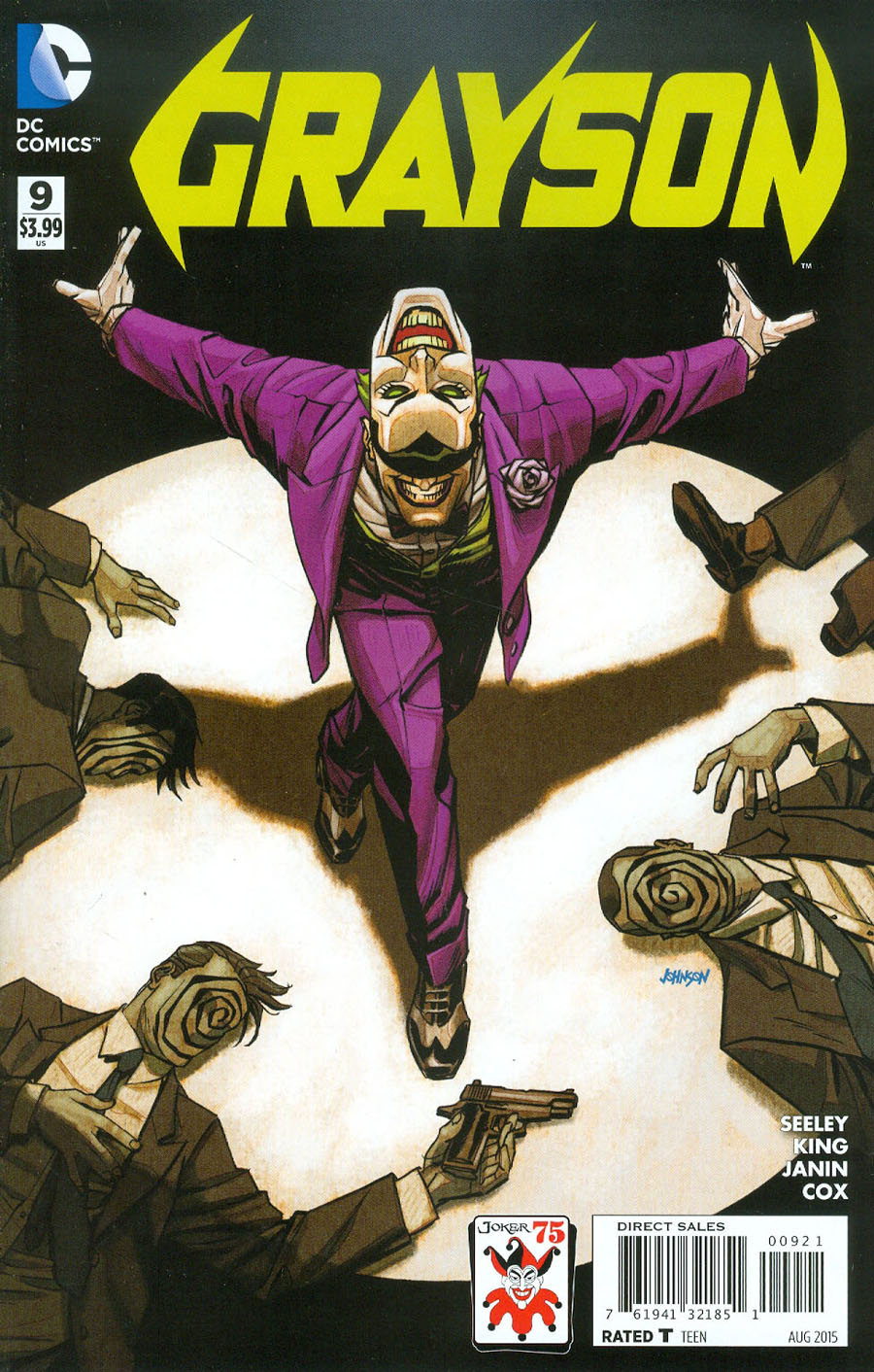 Grayson #9 Cover B Variant Dave Johnson The Joker 75th Anniversary Cover