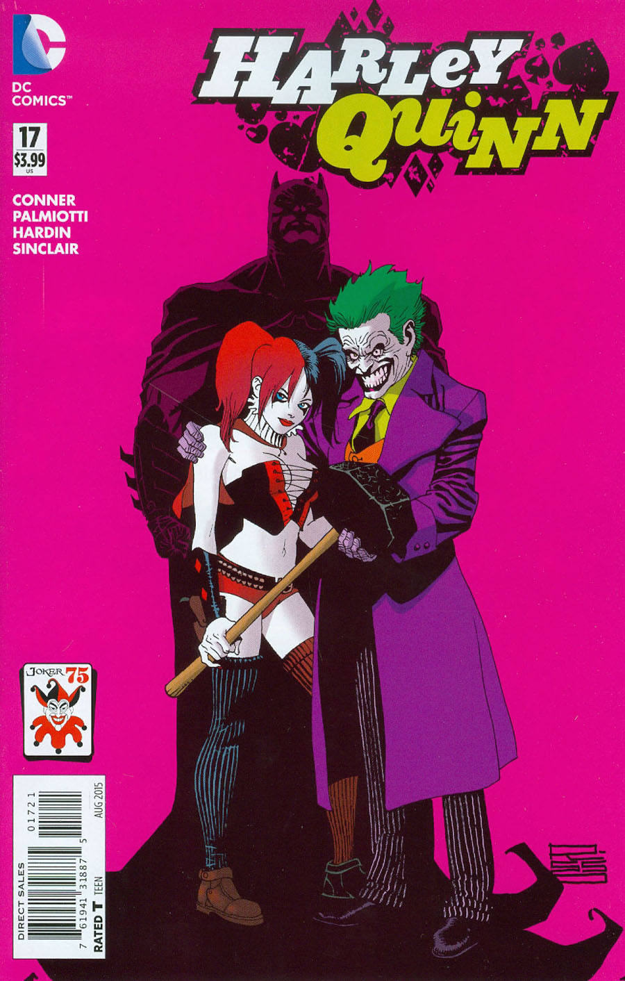 Harley Quinn Vol 2 #17 Cover B Variant Eduardo Risso The Joker 75th Anniversary Cover