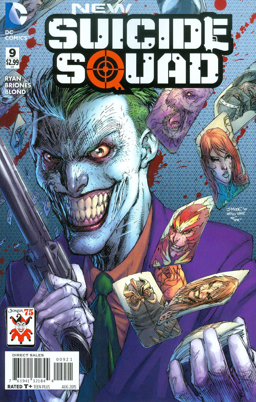 New Suicide Squad #9 Cover B Variant Jim Lee The Joker 75th Anniversary Cover