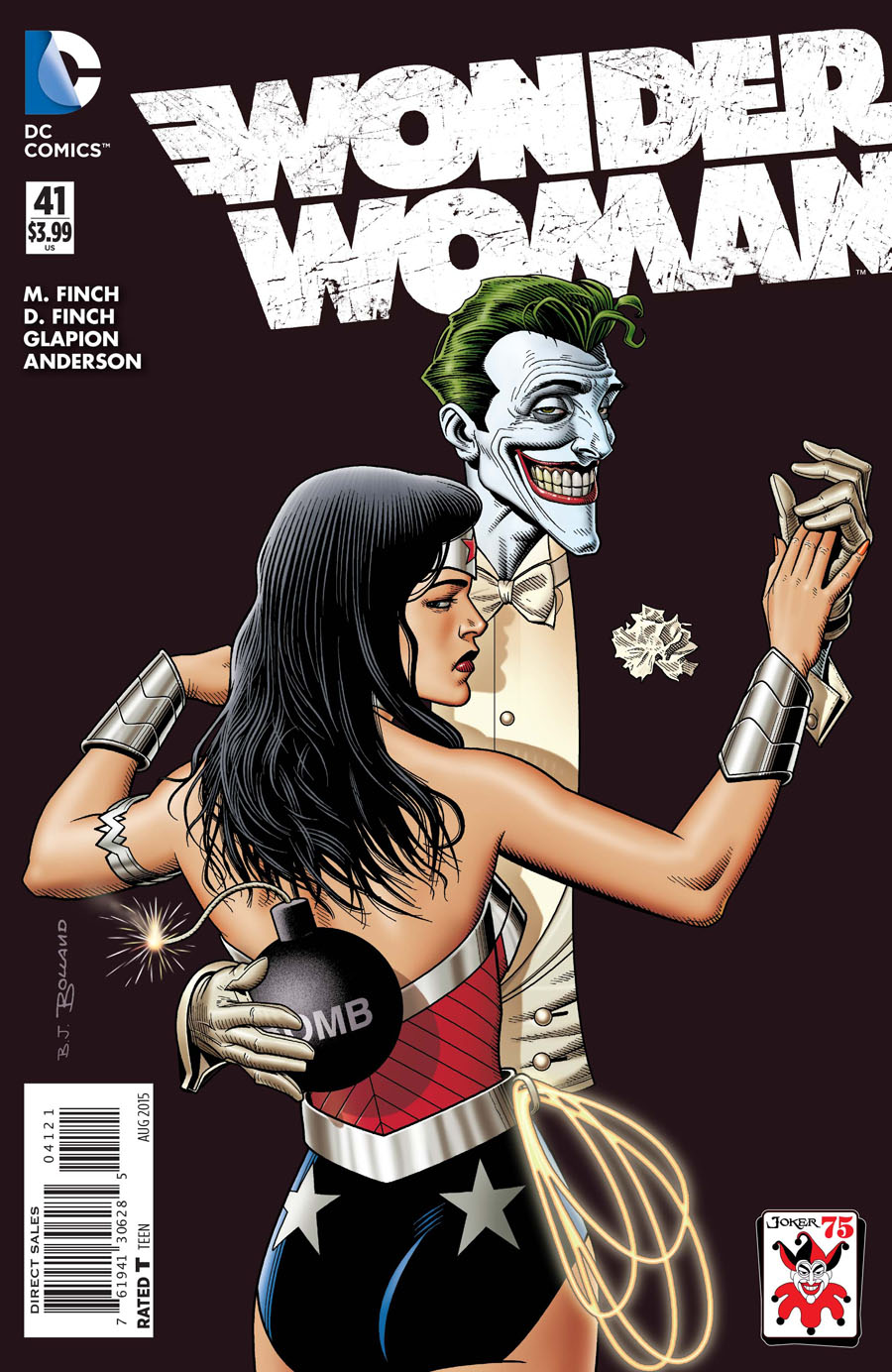 Wonder Woman Vol 4 #41 Cover B Variant Brian Bolland The Joker 75th Anniversary Cover