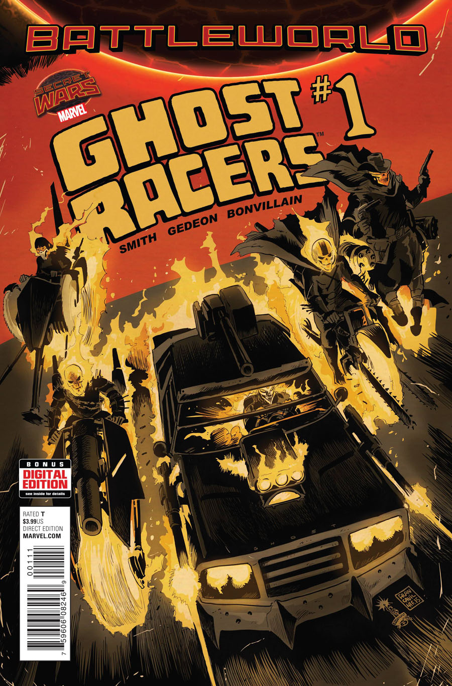 Ghost Racers #1 Cover A Regular Francesco Francavilla Cover (Secret Wars Battleworld Tie-In)