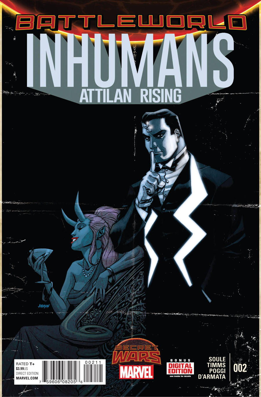 Inhumans Attilan Rising #2 Cover A Regular Dave Johnson Cover (Secret Wars Battleworld Tie-In)