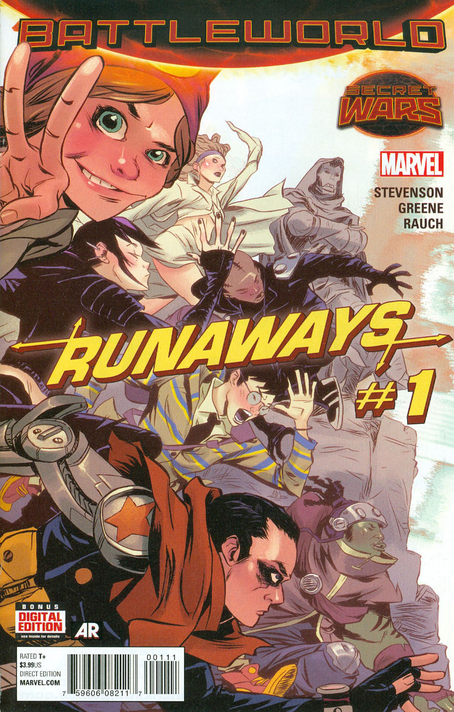 Runaways Vol 4 #1 Cover A Regular Sanford Greene Cover (Secret Wars Battleworld Tie-In)