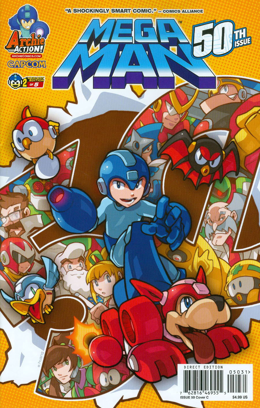 Mega Man Vol 2 #50 Cover C Variant Edwin Huang Cover (Worlds Unite Part 4)