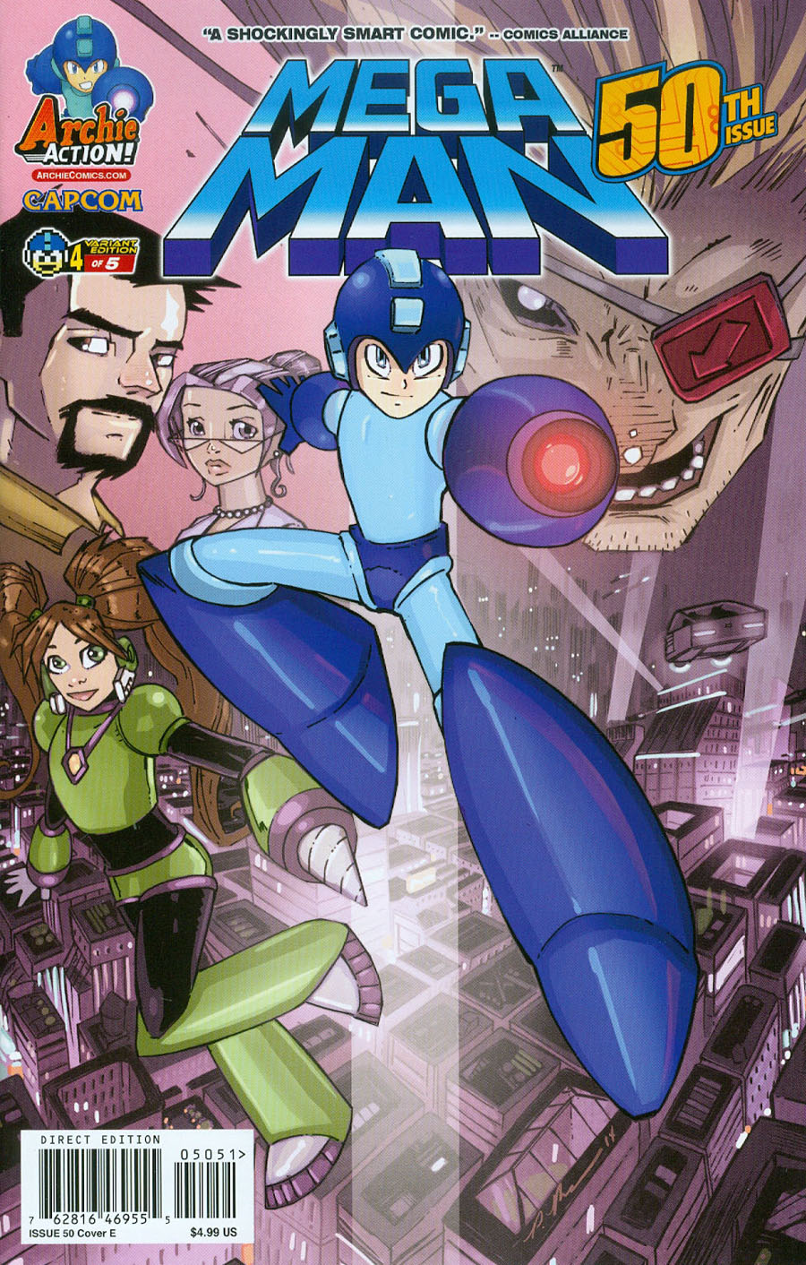 Mega Man Vol 2 #50 Cover E Variant Patrick Thomas Parnell Cover (Worlds Unite Part 4)