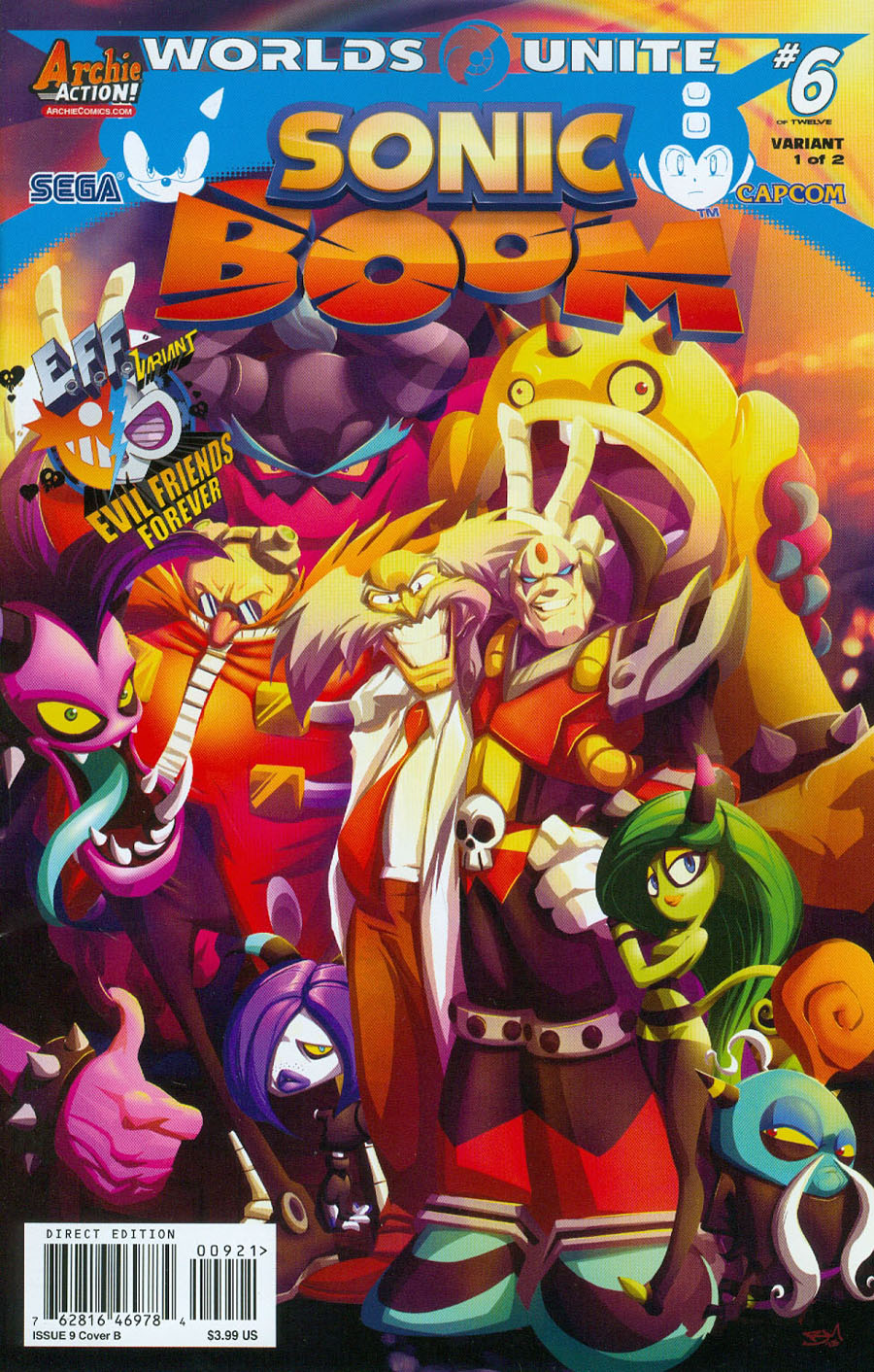 Sonic Boom #9 Cover B Variant Evil Friends Forever Cover (Worlds Unite Part 6)